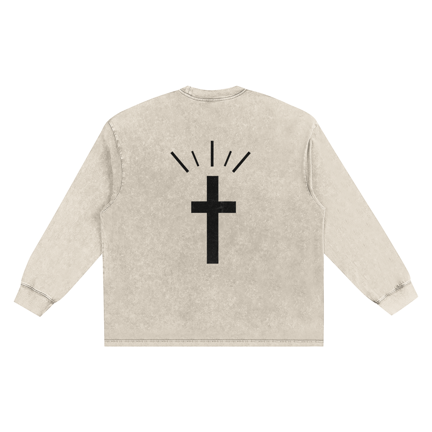 Wake Up! Snow Washed Oversize Long Sleeve T-shirt