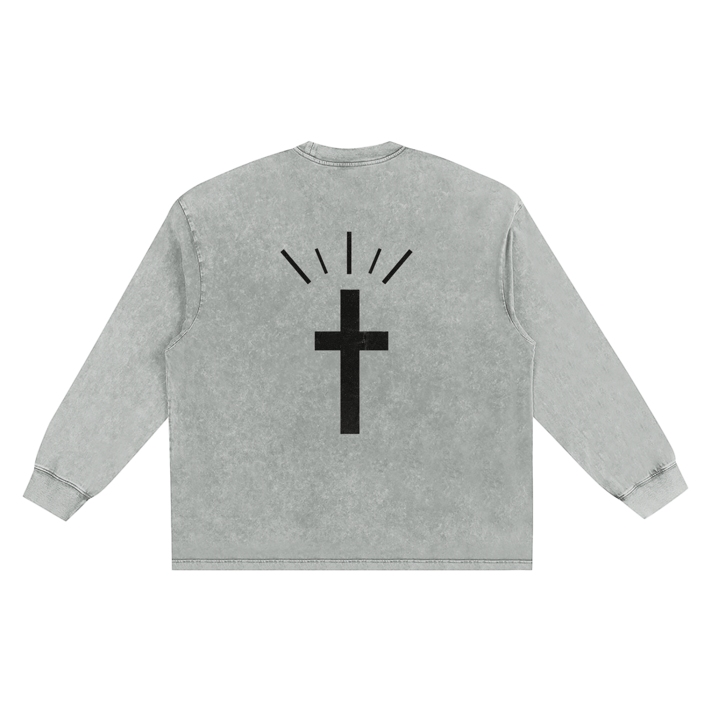 Wake Up! Snow Washed Oversize Long Sleeve T-shirt