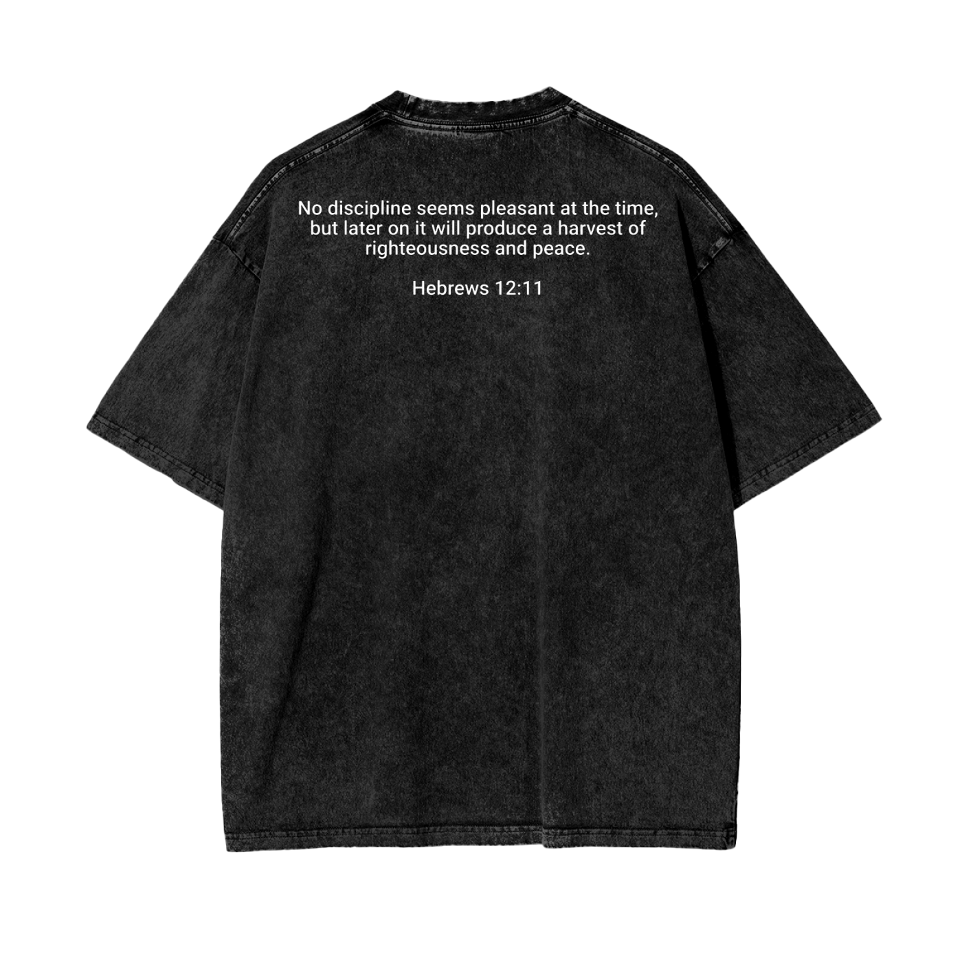 Hebrews 12:11-Oversize Snow Washed T-Shirt