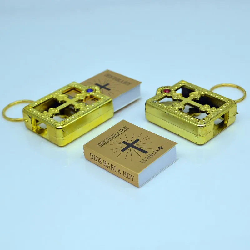 Mini Spanish Bible Keychain – La Biblia Dios Faith Gift