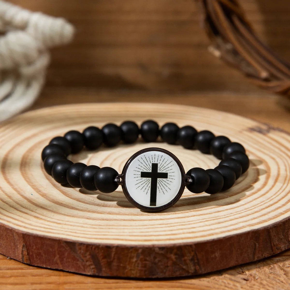 NFC Smart Bible Verse Beaded Bracelet – Scan to Read Scripture