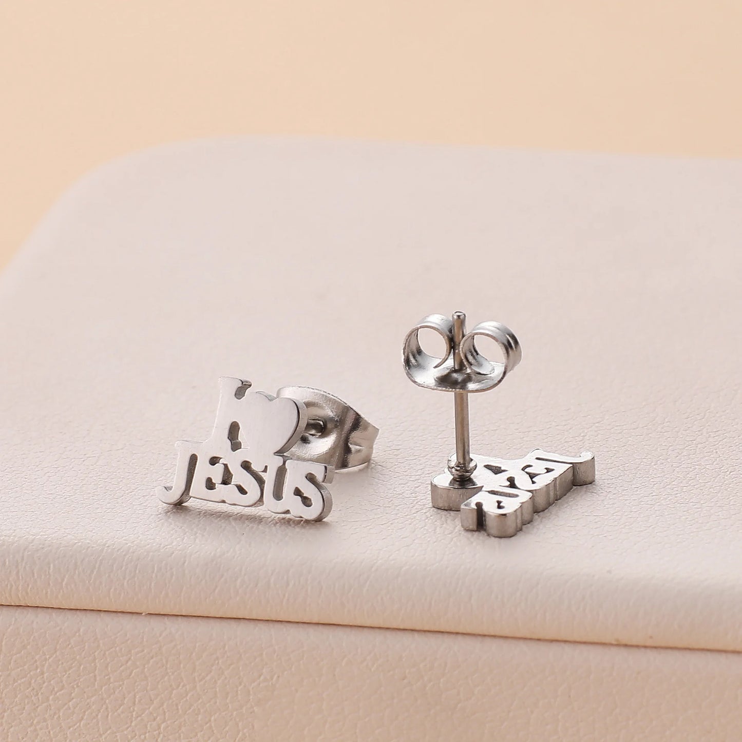 I Love Jesus Stud Earrings