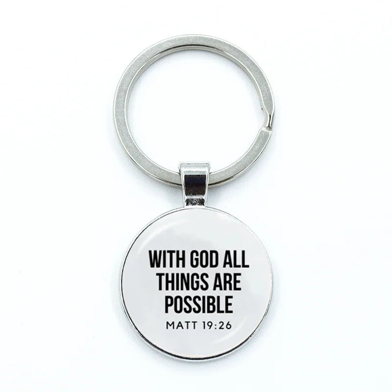 Bible Verse Keychain – Scripture Faith Gift Accessory