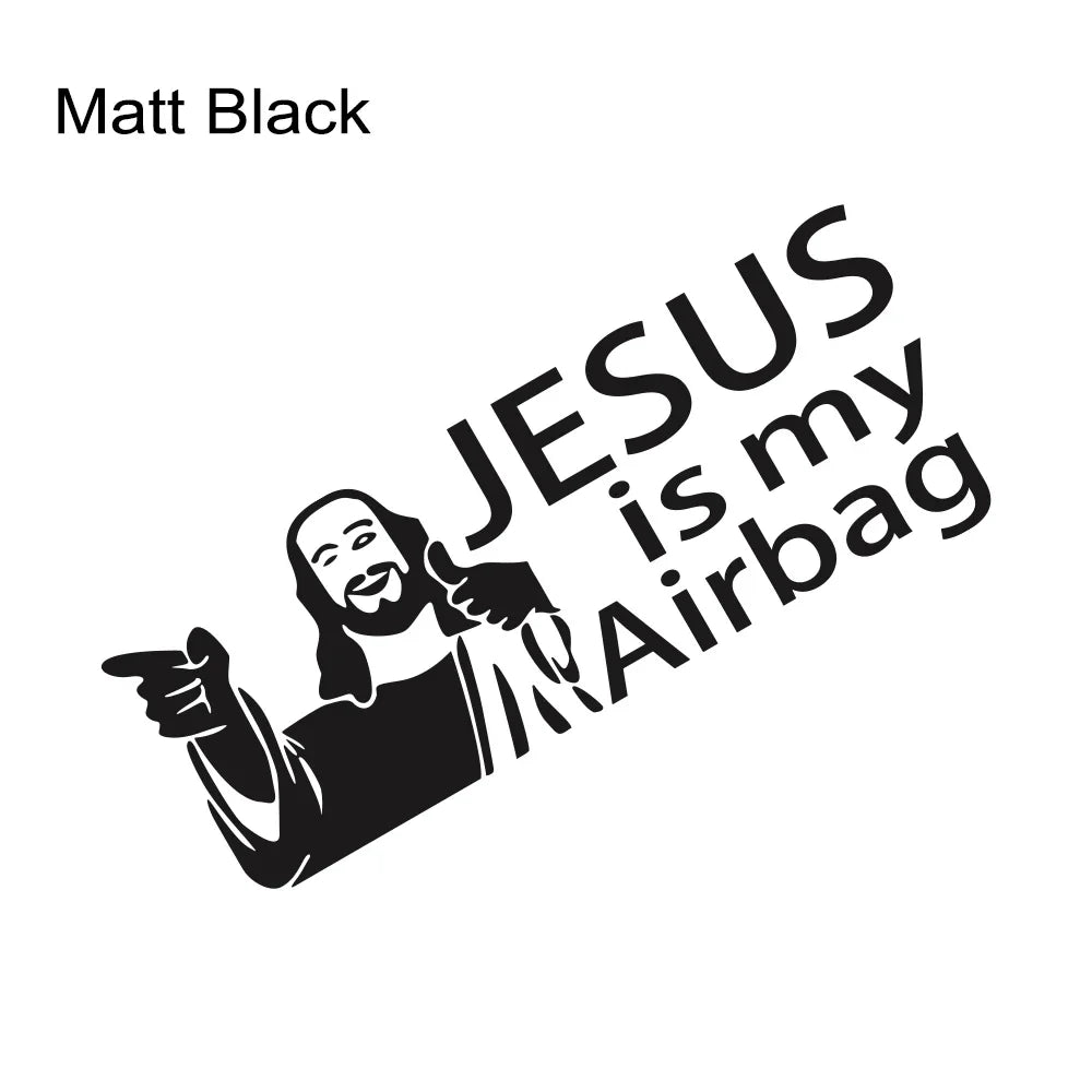 Jesus is My Airbag Car Sticker – Christian Faith Decal