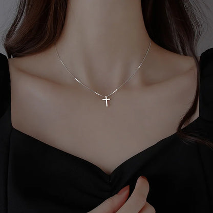 Sterling Silver Cross Necklace for Women