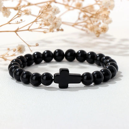 Cross Bracelet Natural Stone Beads Bracelets