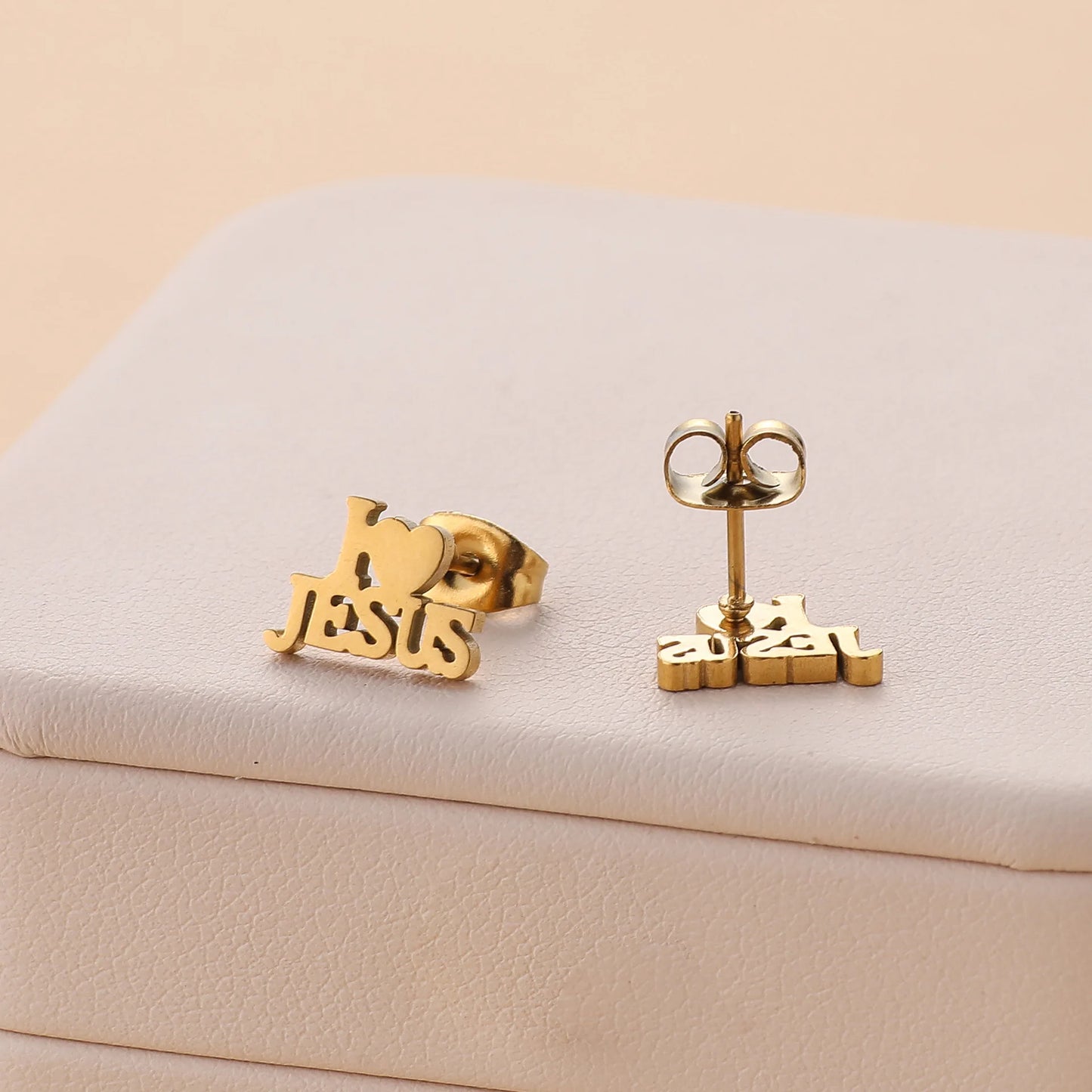 I Love Jesus Stud Earrings