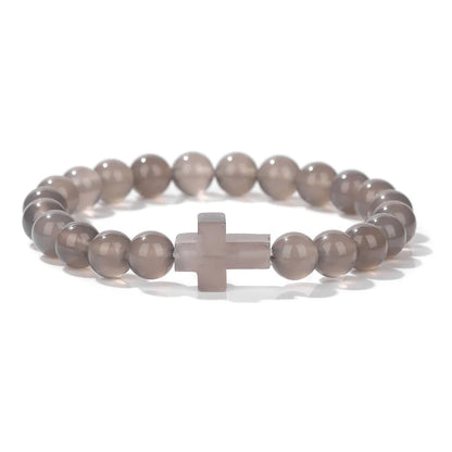 Cross Bracelet Natural Stone Beads Bracelets