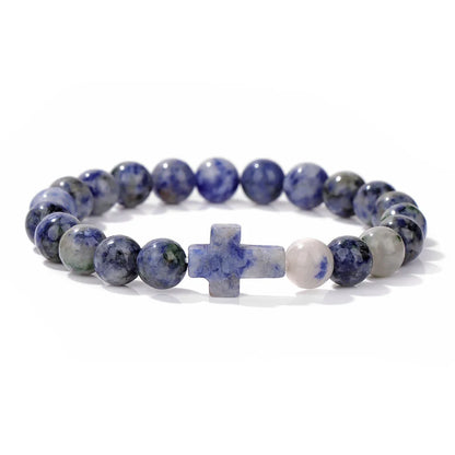 Cross Bracelet Natural Stone Beads Bracelets