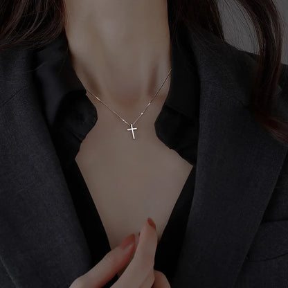 Sterling Silver Cross Necklace for Women