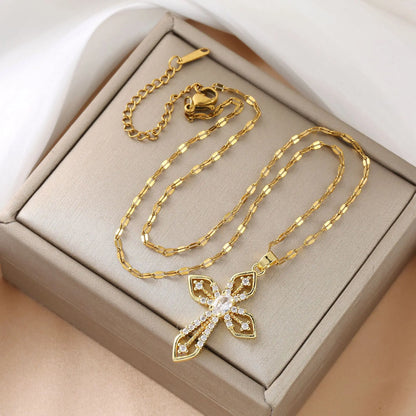 Women's Light Luxury Collarbone Vintage Cross Necklace