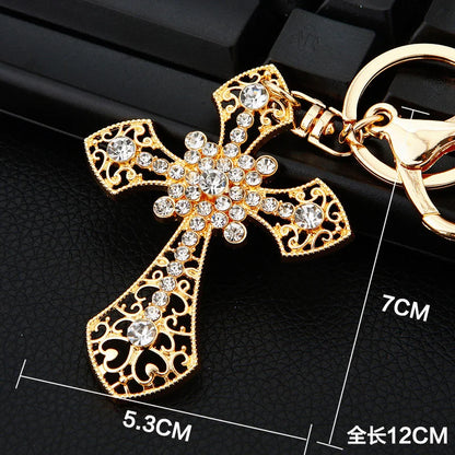 Crystal Cross Keychain for Women – Faith Gift Accessory