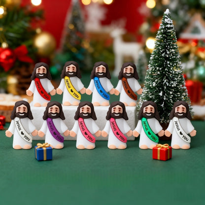 Mini Jesus Figurine Decoration Set – Cartoon Statue Pack (10/60pcs)