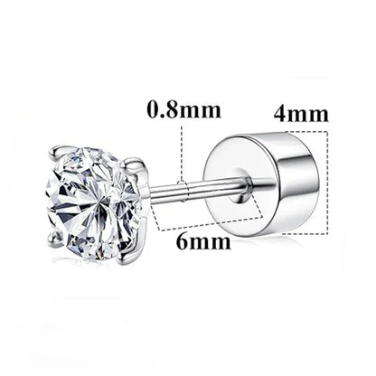 Mini Titanium Steel Cross Earring