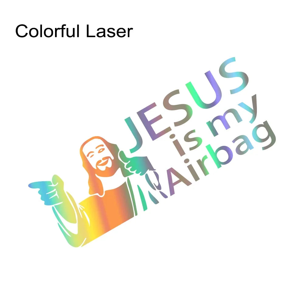 Jesus is My Airbag Car Sticker – Christian Faith Decal