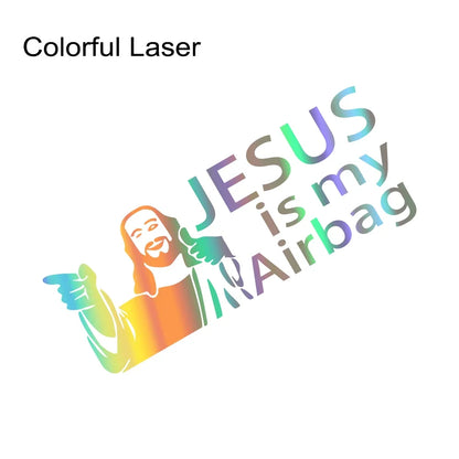 Jesus is My Airbag Car Sticker – Christian Faith Decal