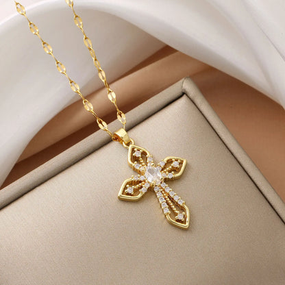 Women's Light Luxury Collarbone Vintage Cross Necklace