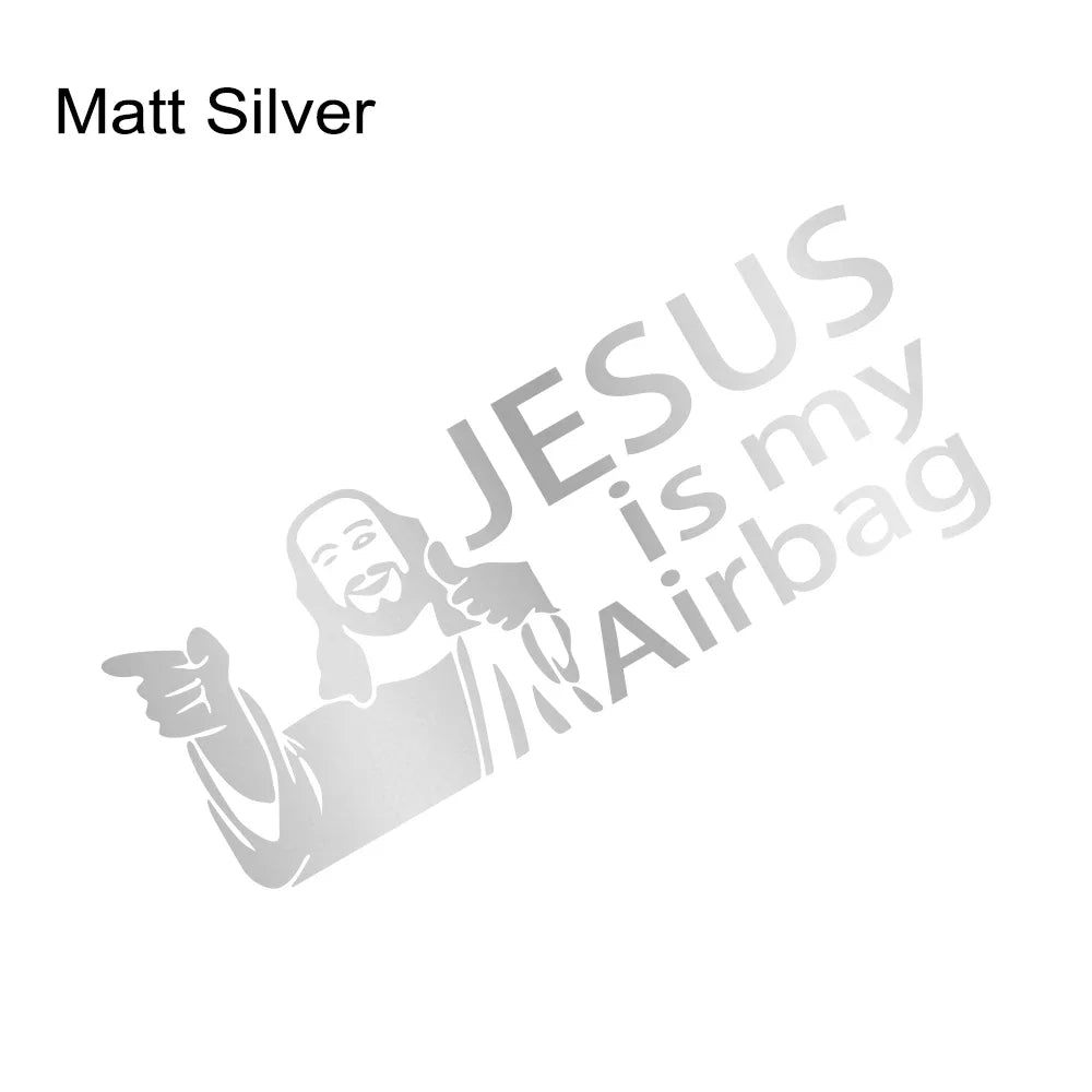 Jesus is My Airbag Car Sticker – Christian Faith Decal