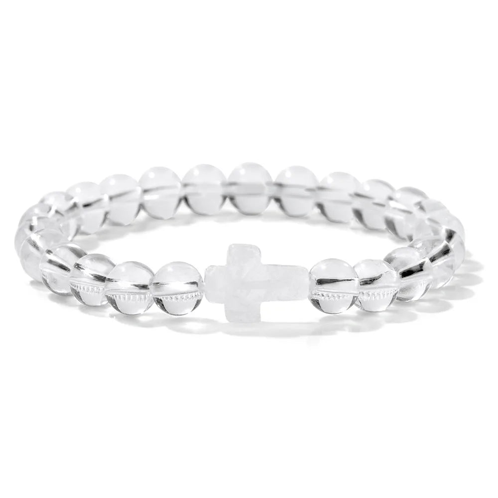 Cross Bracelet Natural Stone Beads Bracelets