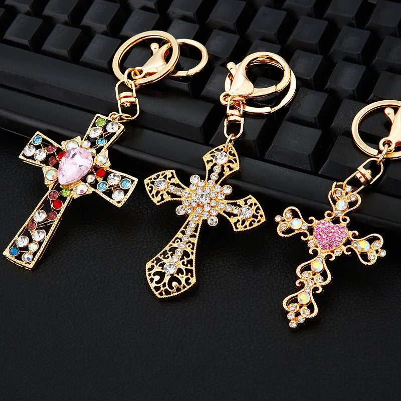 Crystal Cross Keychain for Women – Faith Gift Accessory