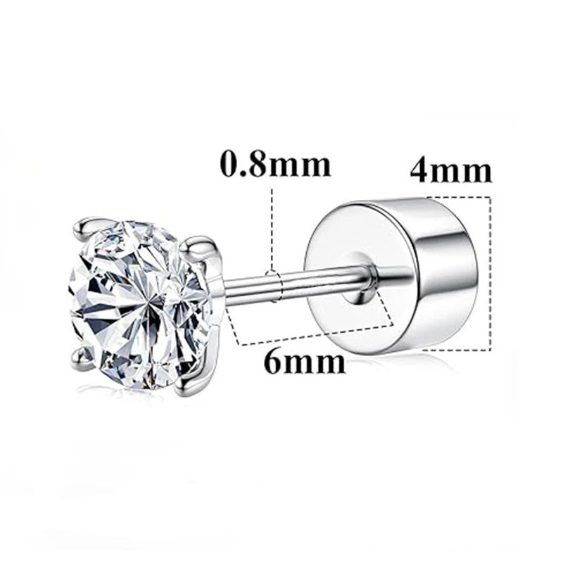 Mini Titanium Steel Cross Earring