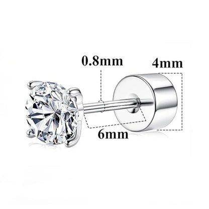 Mini Titanium Steel Cross Earring