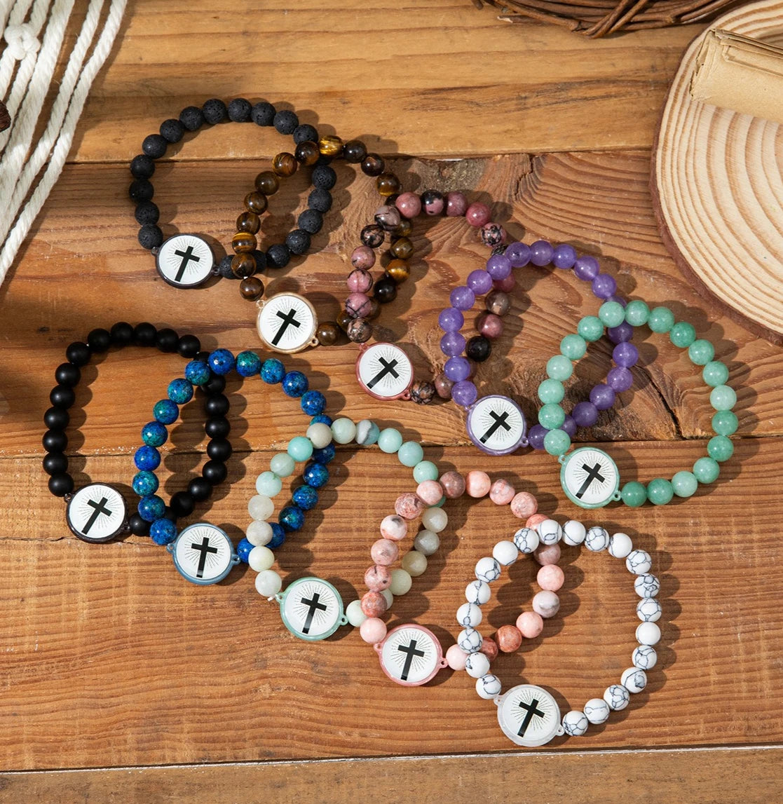 NFC Smart Bible Verse Beaded Bracelet – Scan to Read Scripture