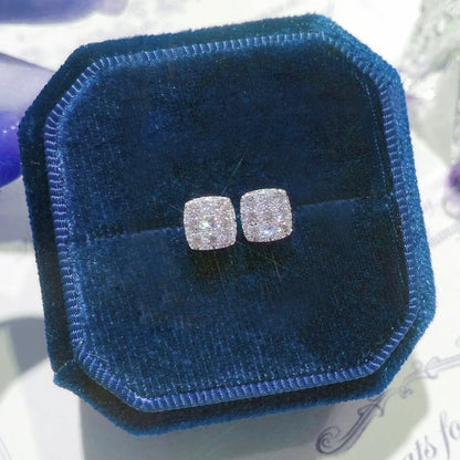 Huitan Square-shaped Stud Earrings