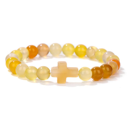 Cross Bracelet Natural Stone Beads Bracelets
