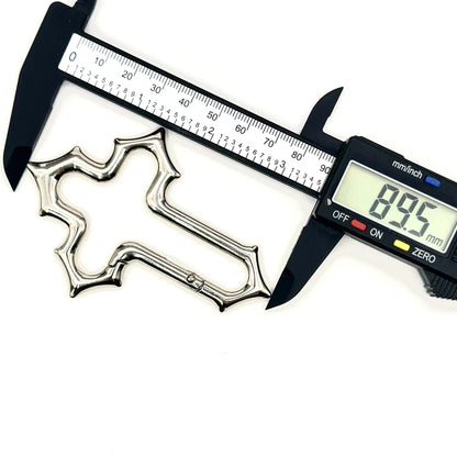Y2K Cross Carabiner Keychain – Trendy Christian Accessory
