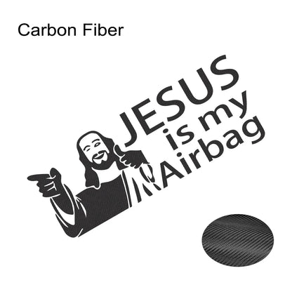 Jesus is My Airbag Car Sticker – Christian Faith Decal