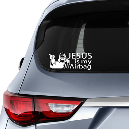 Jesus is My Airbag Car Sticker – Christian Faith Decal