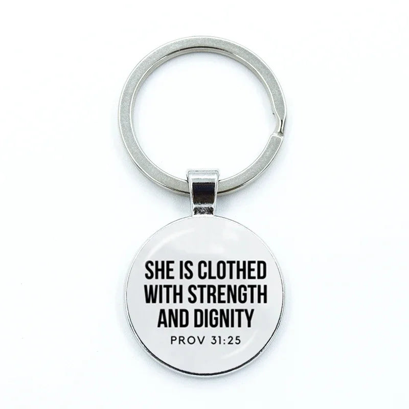 Bible Verse Keychain – Scripture Faith Gift Accessory