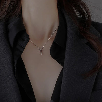 Sterling Silver Cross Necklace for Women