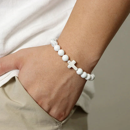 Cross Bracelet Natural Stone Beads Bracelets