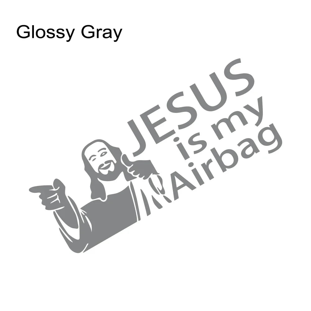 Jesus is My Airbag Car Sticker – Christian Faith Decal