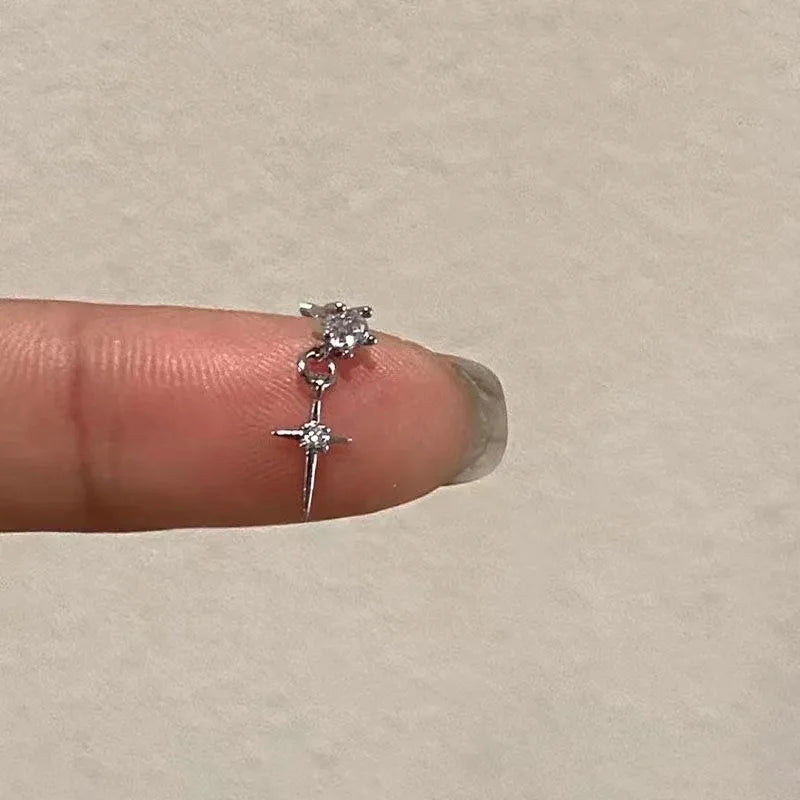 Mini Crystal Zircon Cross Pendant  Earrings