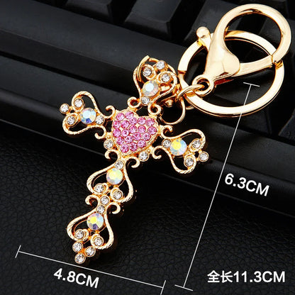 Crystal Cross Keychain for Women – Faith Gift Accessory