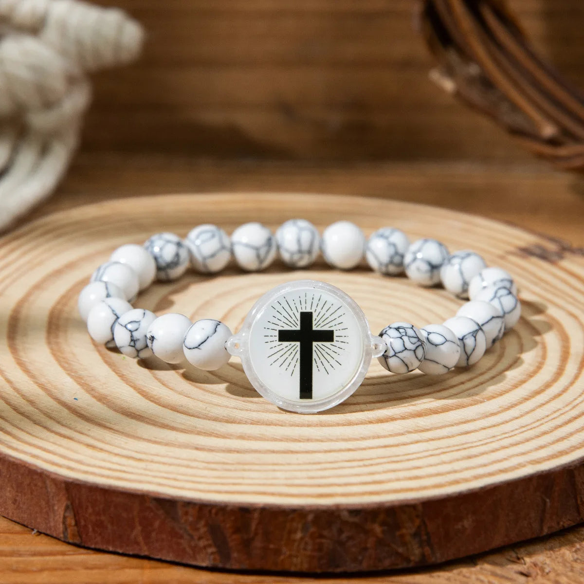 NFC Smart Bible Verse Beaded Bracelet – Scan to Read Scripture