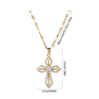 Women's Light Luxury Collarbone Vintage Cross Necklace