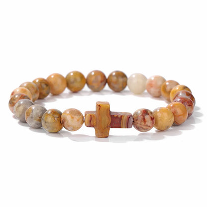 Cross Bracelet Natural Stone Beads Bracelets
