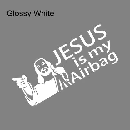 Jesus is My Airbag Car Sticker – Christian Faith Decal