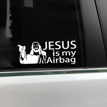 Jesus is My Airbag Car Sticker – Christian Faith Decal