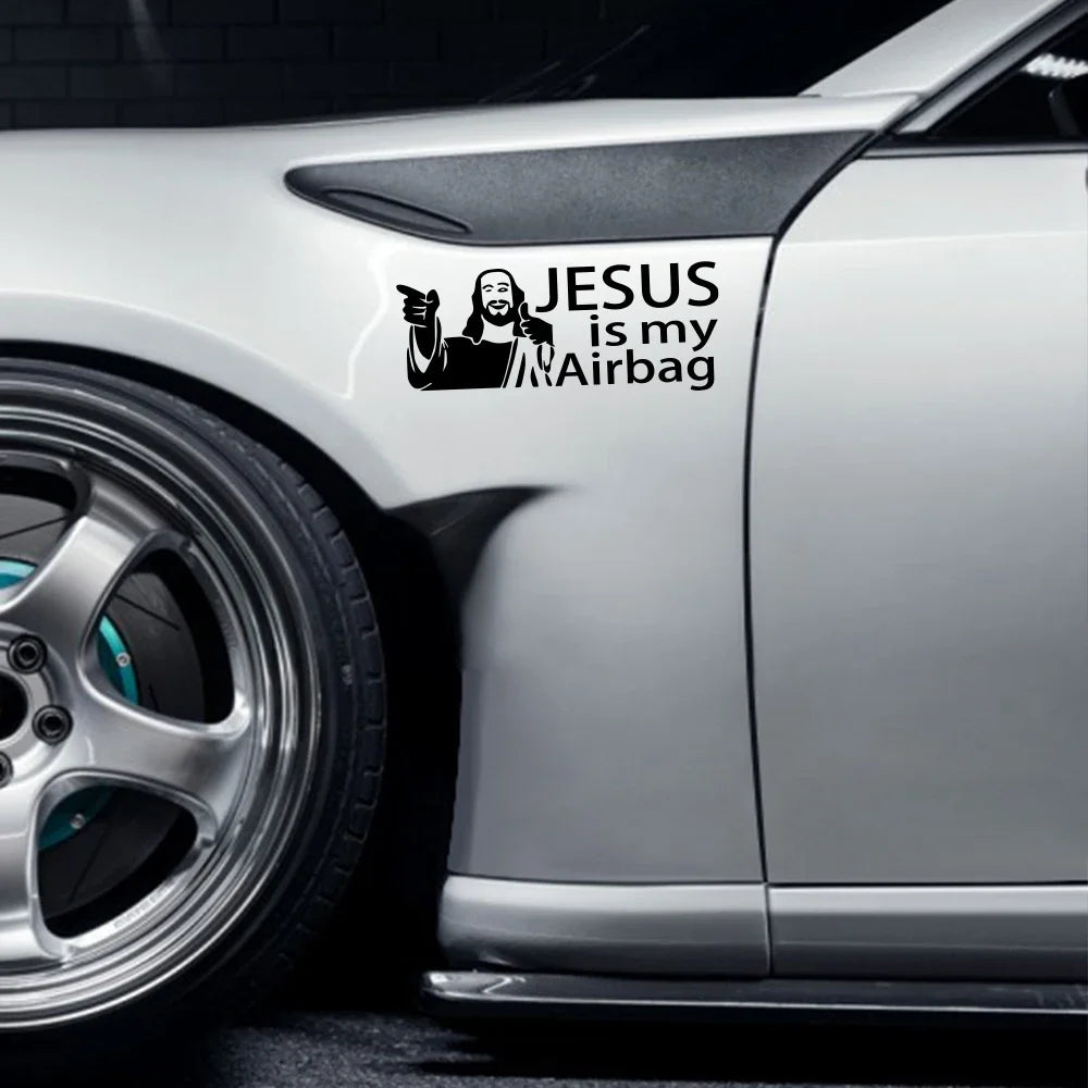 Jesus is My Airbag Car Sticker – Christian Faith Decal