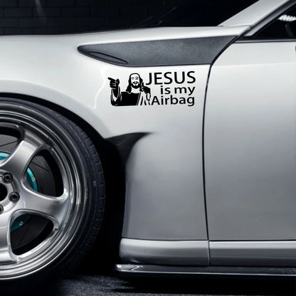 Jesus is My Airbag Car Sticker – Christian Faith Decal