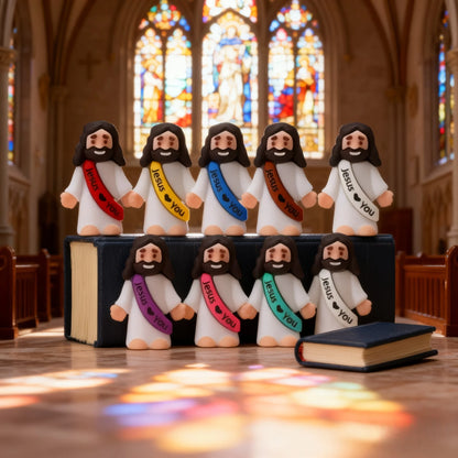 Mini Jesus Figurine Decoration Set – Cartoon Statue Pack (10/60pcs)