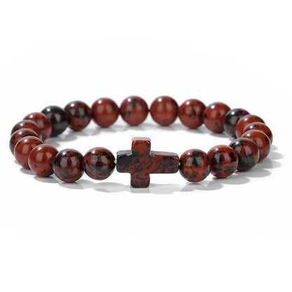 Cross Bracelet Natural Stone Beads Bracelets