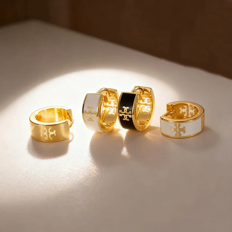 Vintage European Oil Drop Hollow Earrings