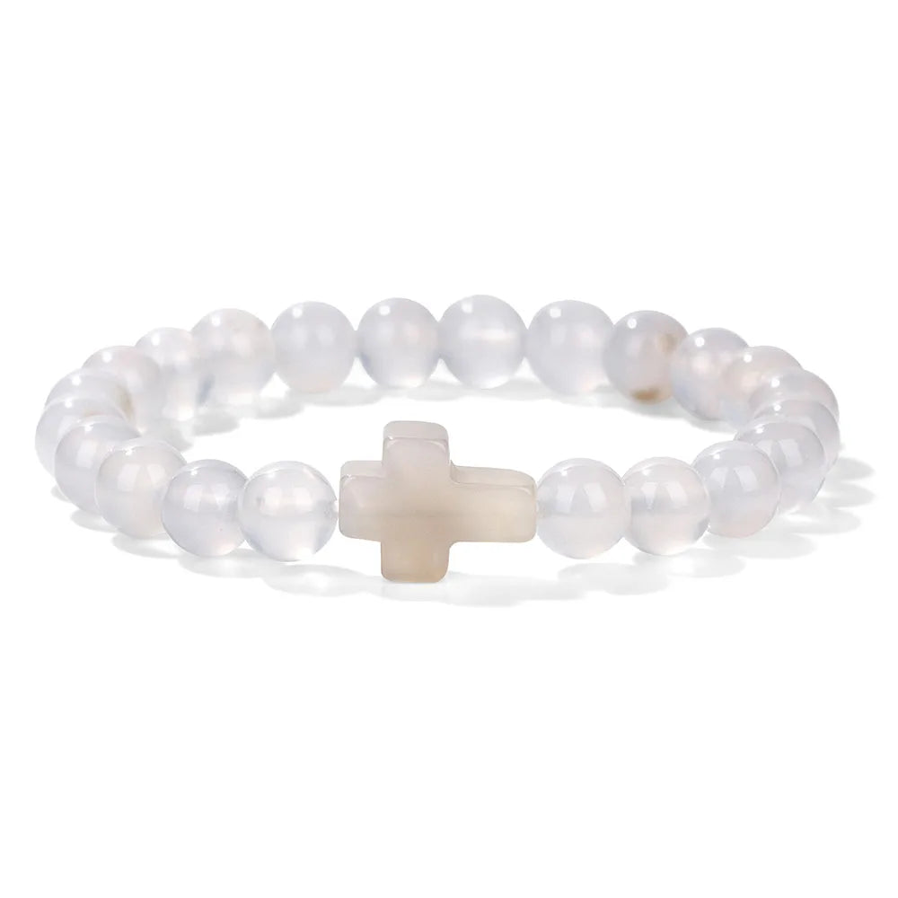 Cross Bracelet Natural Stone Beads Bracelets