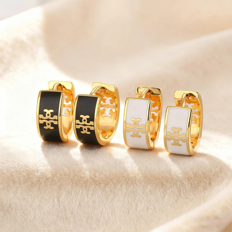 Vintage European Oil Drop Hollow Earrings